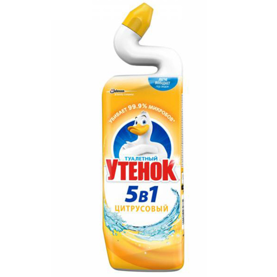 Средство для сантехники, Туалетный Утенок, 900 мл, флакон с дозатором, Цитрус, 325921