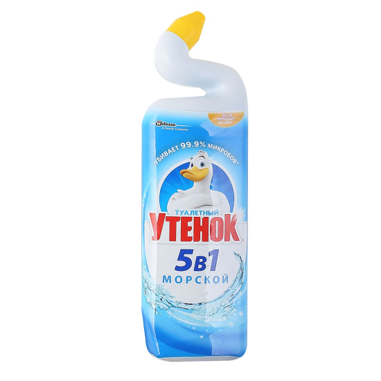 Средство для сантехники, Туалетный Утенок, 900 мл, флакон с дозатором, Морской, 328939