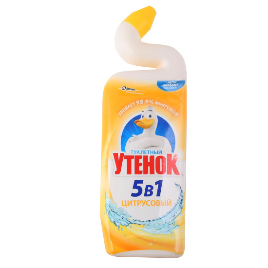 Средство для сантехники, Туалетный Утенок, 500 мл, флакон с дозатором, Цитрусовый, 338584 Средство для сантехники, Туалетный Утенок, 500 мл, флакон с дозатором, Цитрусовый, 338584