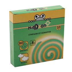 Спирали от комаров, 10 шт, Nadzor