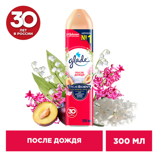Освежитель воздуха, 300 мл, После дождя, Glade, 311871