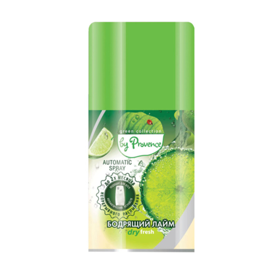 Сменный баллон для автоматических освежителей, 250 мл, Бодрящий лайм, PROVENCE Сменный баллон для автоматических освежителей, 250 мл, Бодрящий лайм, PROVENCE