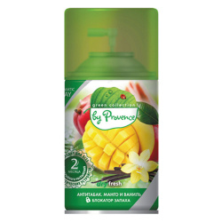 Сменный баллон для автоматических освежителей, 250 мл, Антитабак Манго блокатор, PROVENCE