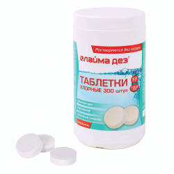 Хлорные таблетки ЛАЙМАДЕЗ, в банке 300 шт, 1 кг 607913