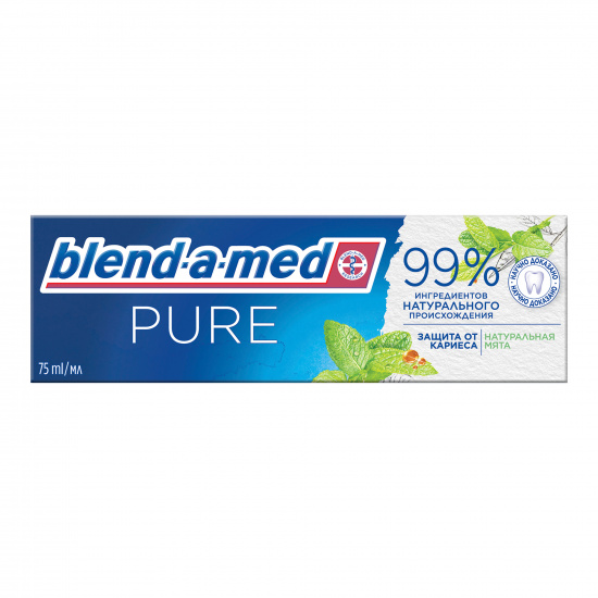 Зубная паста 75 мл, 1 шт, без упаковки BLEND_A_MED Pure Защита от кариеса Procter & Gamble 81760330