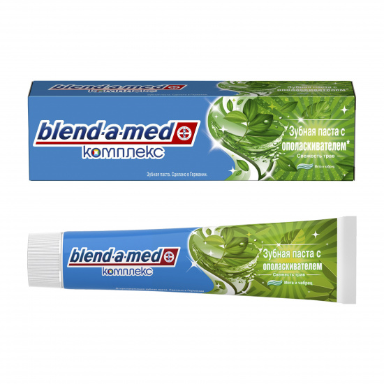 Зубная паста BLEND_A_MED комплекс с ополаск Свежесть трав Мята и чабрец 100 мл, 1 шт Procter & Gamble 81756898