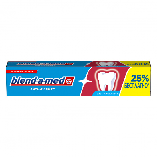 Зубная паста 125 мл, 1 шт, картонная коробка BLEND_A_MED Анти_Кариес Свежесть Procter & Gamble 81756430