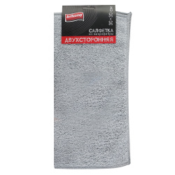 Салфетка, 30*30 см, 1 шт, микрофибра, пакет полиэтиленовый, стекол и зеркал, Avikomp, 41919