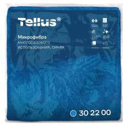 Салфетка, универсальная, 35*35 см, 5 шт, микрофибра, Tellus, 302200