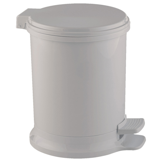 Контейнер серый для мусора, пластик, 325/255/322 мм, 11 л, с педалью Эластик Пласт 090