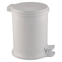 Контейнер серый для мусора, пластик, 270/215/275 мм, 7 л, с педалью Эластик Пласт 083