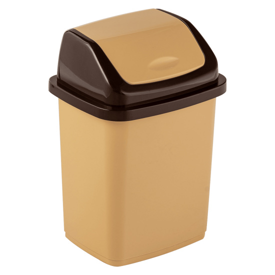 Контейнер капучино Комфорт для мусора, пластик, 250/205/365 мм, 10 л Эластик Пласт 108