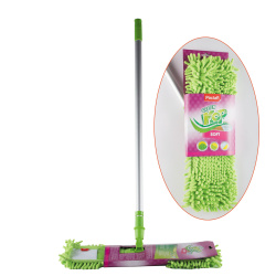Швабра PACLAN Green MOP SOFT с плоской насадкой ,шенил ,телескопич.ручка 421140