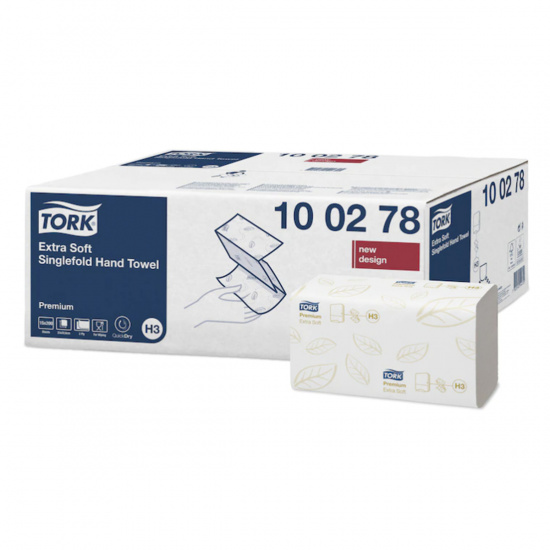 Бумажные полотенца Premium целлюлоза, 200 листов, 226*230 мм, 2-х слойная, цвет белый ТОРК 100278-00