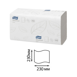 Бумажные полотенца Advanced целлюлоза, 250 листов, 230*230 мм, 2-х слойная, цвет белый ТОРК 290182-20/290184