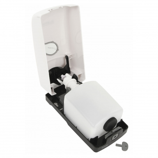 Дозатор для жидкого мыла LAIMA PROFESSIONAL ECO, НАЛИВНОЙ, 1 л, белый, ABS-пластик,