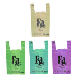 Пакет "майка" КОМПЛЕКТ, 50 шт, ассорти 4 цвета, 30*16*57, Интерпак, 115763, 50 шт.