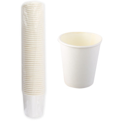 Стакан одноразовый бумажный, для горячих напитков, 250 мл, бумага, КОМПЛЕКТ 50 шт, 138111