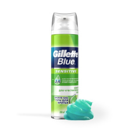 Гель для бритья для чувствительной кожи, 200 мл, 1 шт BLUE GILLETTE 81682543