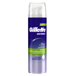 Гель д/бр Gillette SERIES 200мл нейтральный д/чувствит кожи