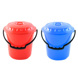 Ведро, с крышкой, пластик, без упаковки, 6 л, Тюльпан, Elfplast, 1103
