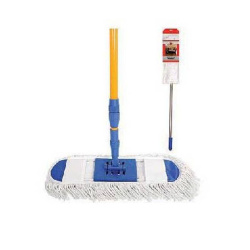 Швабра, MASTERRKLASS, для пола, 1 шт, хлопок, 41*16 см, 128 мм, швабра + насадка, телескопическая ручка, ХОЗТОРГСНАБ, 57234