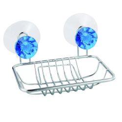 Мыльница для ванной подвесная на присосках Бриллиант прямоугольная, металл, 311456