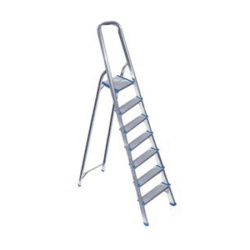 Стремянка алюминиевая, 7 ступеней, складная, 220 см, высота до раб. площадки 1,5 м, НВС, 642