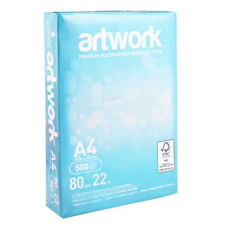 Бумага ARTWORK А4, 80г/кв.м., 500л, класс бумаги А+, белизна CIE 167% Бумага ARTWORK А4, 80г/кв.м., 500л, класс бумаги А+, белизна CIE 167%