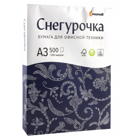 Бумага Снегурочка А3 80г/м 500л. 00-00000164 Бумага Снегурочка А3 80г/м 500л. 00-00000164
