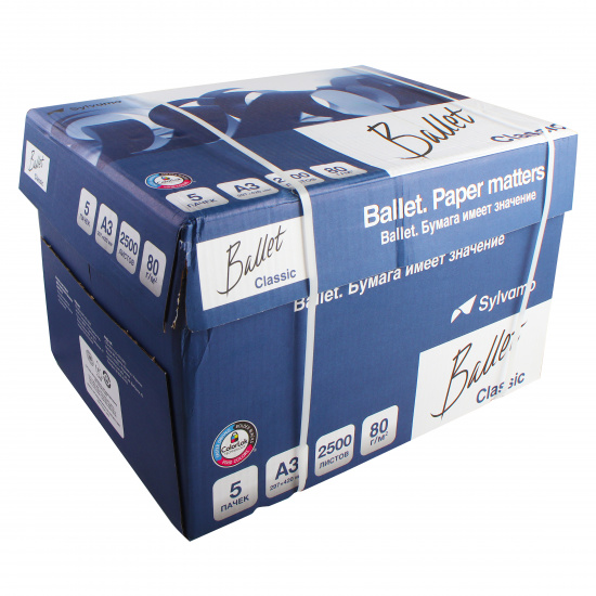 Бумага Ballet Classic А3, 80 г/кв.м, 500 листов, класс бумаги B, белизна CIE 153%