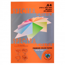 Бумага цветная Spectra Color А4 80г/м 20л №240 оранж