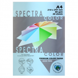 Бумага цветная Spectra Color А4 80г/м 20л №120 св-син