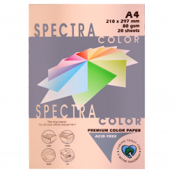 Бумага цветная Spectra Color А4 80г/м 20л №150 персик
