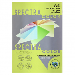 Бумага цветная Spectra Color А4 80г/м 20л №321 зел