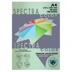 Бумага цветная Spectra Color А4 80г/м 100л №130 св зел