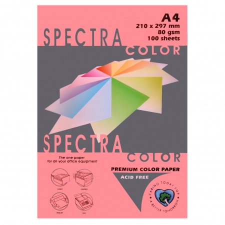 Бумага цветная А4 80г/м2 100л Spectra Color №342 розовый Бумага цветная А4 80г/м2 100л Spectra Color №342 розовый