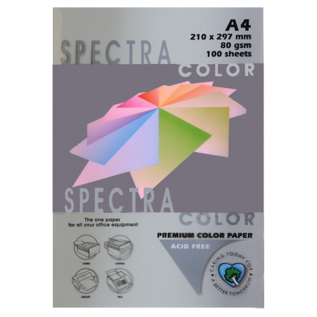 Бумага цветная А4, 80г/кв.м., 100л, интенсив, платиновый Spectra Color 272 Бумага цветная А4, 80г/кв.м., 100л, интенсив, платиновый Spectra Color 272