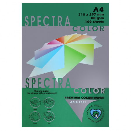 Бумага цветная А4, 80г/кв.м., 100л, интенсив, спаржа Spectra Color 411/42402/40411 Бумага цветная А4, 80г/кв.м., 100л, интенсив, спаржа Spectra Color 411/42402/40411