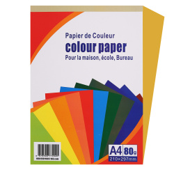 Бумага цветная А4, 80 г/кв.м, 100 листов, золото Gold Colour Paper CPP-08