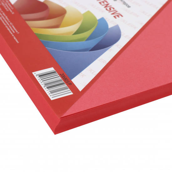 Бумага цветная А4, 80 г/кв.м, 100 листов, интенсив, красный KLERK 206803-Р