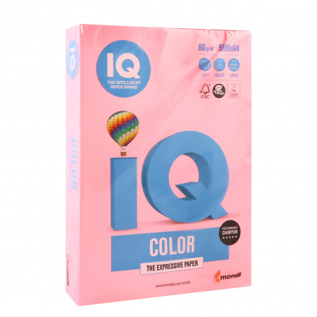 Бумага цветная А4 80г/м2 500л неон IQ Color 00-00000642 розовый Бумага цветная А4 80г/м2 500л неон IQ Color 00-00000642 розовый