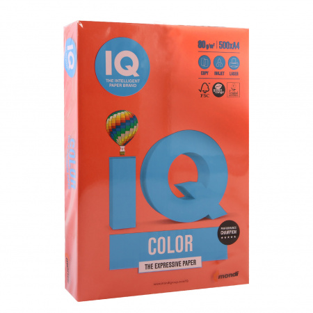 Бумага цветная А4, 80г/кв.м., 500л, интенсив, красный кирпичный IQ Color Mondi 00-00000630 Бумага цветная А4, 80г/кв.м., 500л, интенсив, красный кирпичный IQ Color Mondi 00-00000630