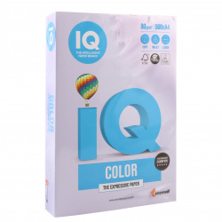 Бумага цветная А4, 80г/кв.м., 500л, пастель, лиловый IQ Color Mondi 00-00012594