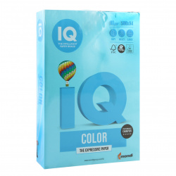 Бумага цветная, А4, 80 г/кв.м, 500 листов, интенсив, синий светлый, IQ Color, Mondi, AB48