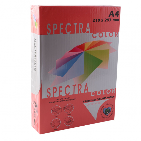 Бумага цветная А4 80г/м2 500л Spectra Color № 250 красный