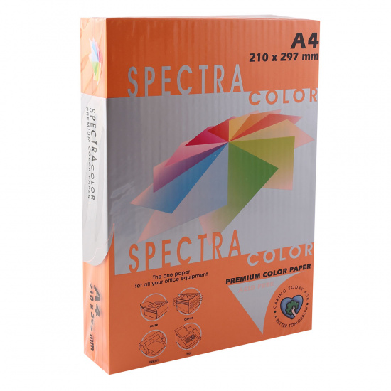 Бумага цветная А4, 80 г/кв.м, 500 листов, интенсив, оранжевый Spectra Color 240