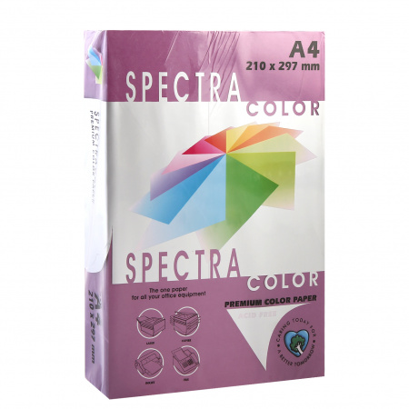 Бумага цветная А4, 80г/кв.м., 500л, интенсив, ежевичный Spectra Color 44А Бумага цветная А4, 80г/кв.м., 500л, интенсив, ежевичный Spectra Color 44А