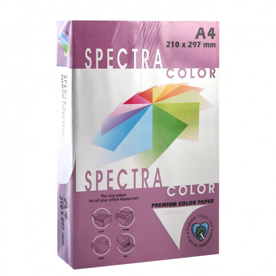 Бумага цветная А4, 80 г/кв.м, 500 листов, интенсив, ежевичный Spectra Color 44А