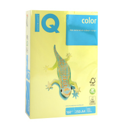 Бумага цветная IQ Color А4 160г/м 250л. 34 лимон желт 00-00000573